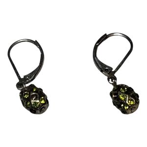 Elegant Green Crystal Drop Earrings